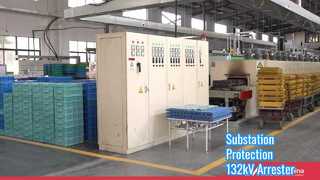 Ein genauerer Blick: 132-kV-Blitzableiter Y10W5-132 mit Porzellangehäuse für Umspannwerke